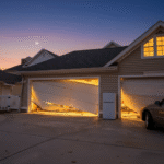 damaged garage door needing emergency repair